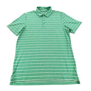 Vineyard Vines Green Striped Polo Shirt Mens M Golf Casual